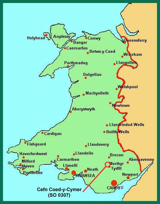 Map of Wales