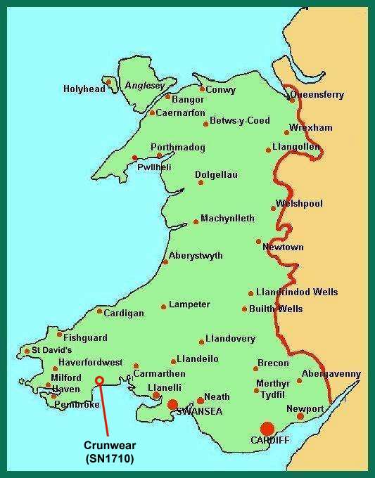 Map of Wales