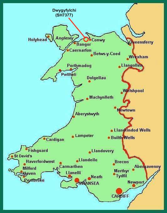 Map of Wales