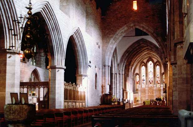 Brecon Cathedral - nave and north aisle